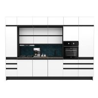 Bucatarie de colt FOLLOW 345-243 FRONT PAL  0164 / decor Alb